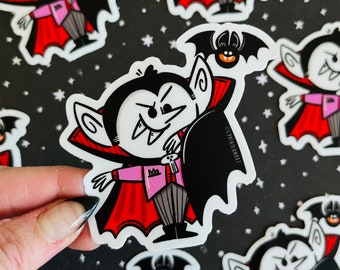 Vampire & Pet Bat Vinyl Sticker