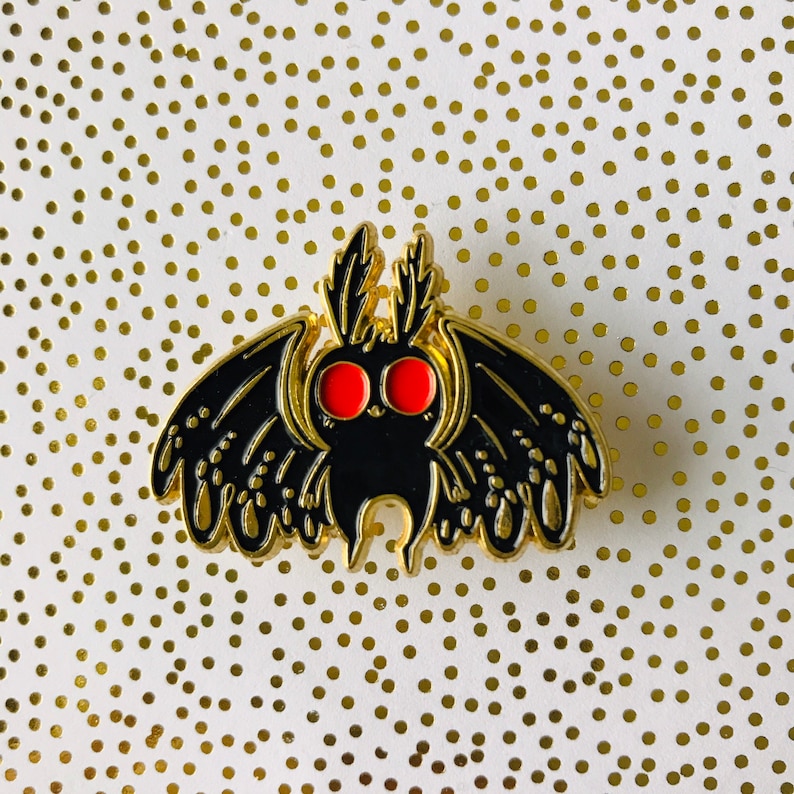 Mothman Enamel Pin Mothman Pin Cryptid pin Enamel Pin | Etsy