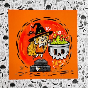 Potion Witch Art Print | Halloween Illustration | witchy Artwork