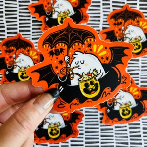 Gothic Floaty Aufkleber | Halloween Aufkleber | Geschenk für Halloween | Süßer Halloween-Aufkleber | Handyhülle Aufkleber | Laptop Aufkleber | Sommerfest