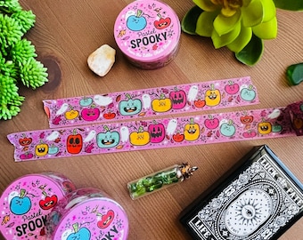 Ruban adhésif Washi Halloween pastel - Ruban adhésif pour travaux manuels - Ruban adhésif pour journal