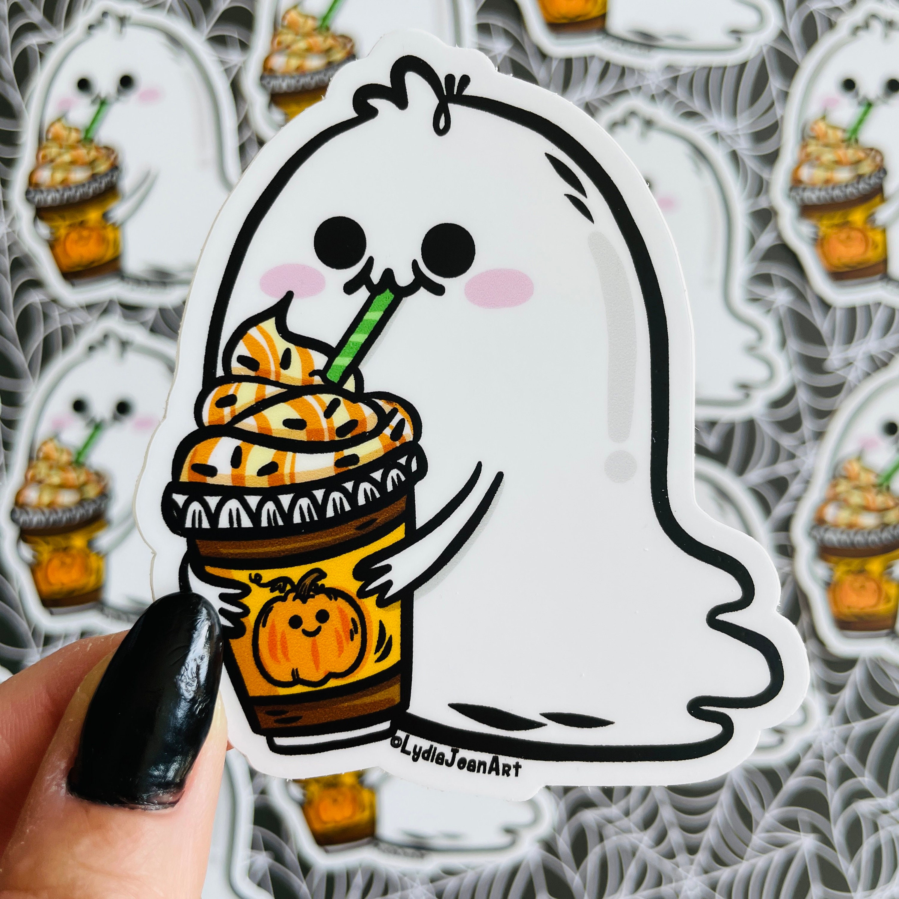 Ghostie PSL vinyl sticker | Ghost Sticker | Pumpkin Spice Sticker Dec…