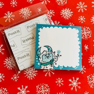 Snow Yeti Post-It Sticky Notepad