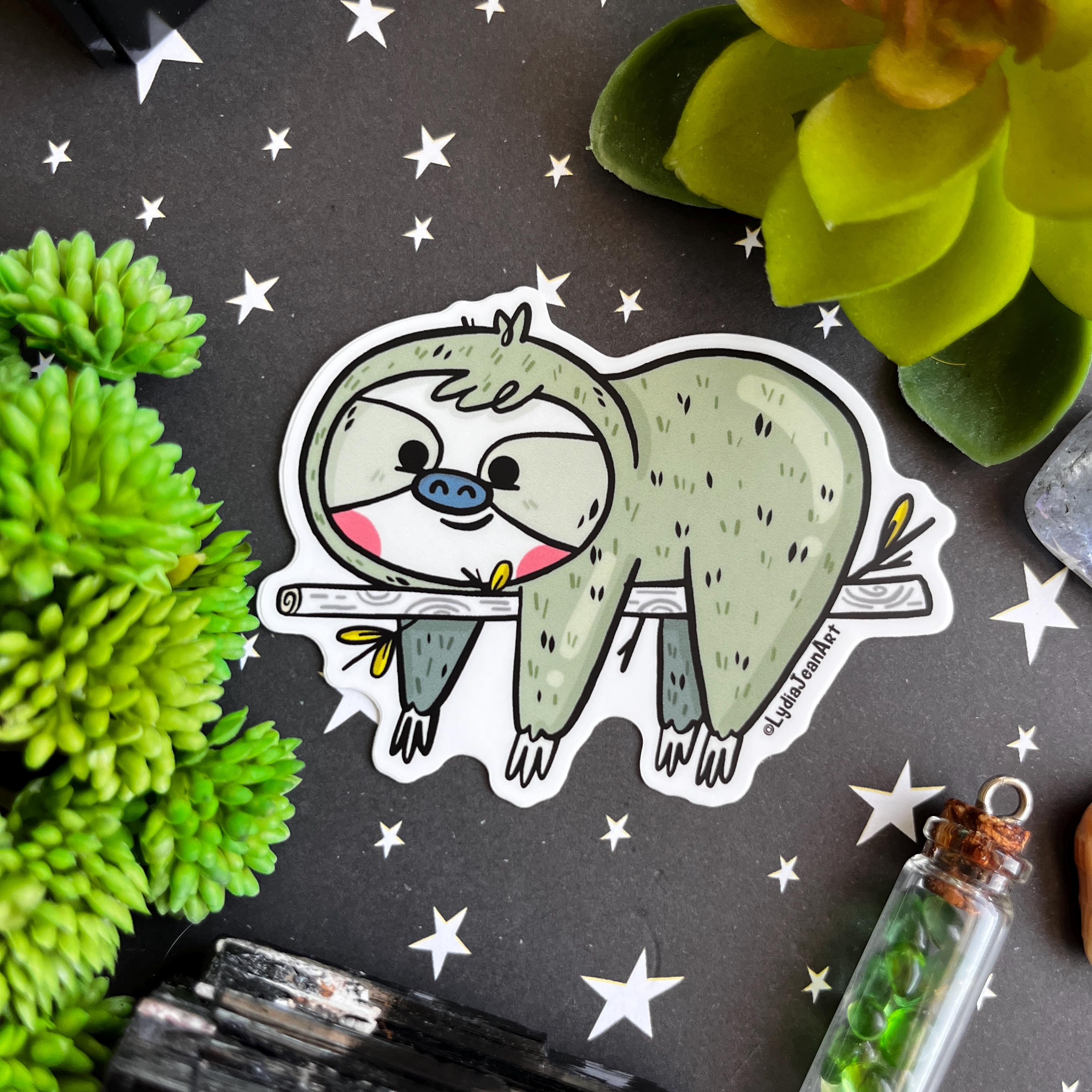 Sloth Vinyl Sticker | Sloth Sticker | Sloth Decal | Sloth Art - Etsy