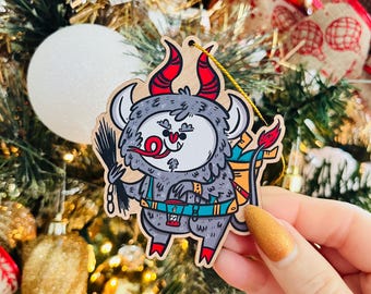 Vrolijk Krampus-ornament: Creepmas-kerstbal