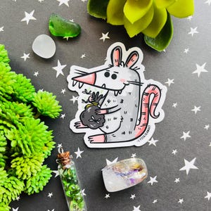 Possum vinyl sticker | possum Sticker | possum Decal | opossum Sticker | opossum art