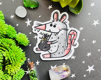 Possum vinyl sticker | possum Sticker | possum Decal | opossum Sticker | opossum art