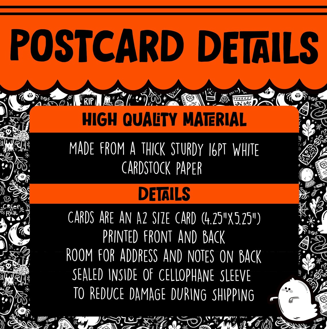 Springoween Postcard Set | Cute Easter Halloween Stationery - Etsy