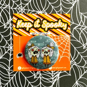 Spooky Twins Pin or Magnet | evil twins | Scary twins | Twin gift