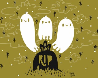 Ghost Illustration for Halloween Lovers | Halloween Art | Halloween Illustration