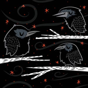 Crows Halloween Wall Art Prints for Spooky Fans