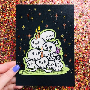 Skull Catacomb Art Print for Halloween Lovers | Halloween Art | Halloween Illustration