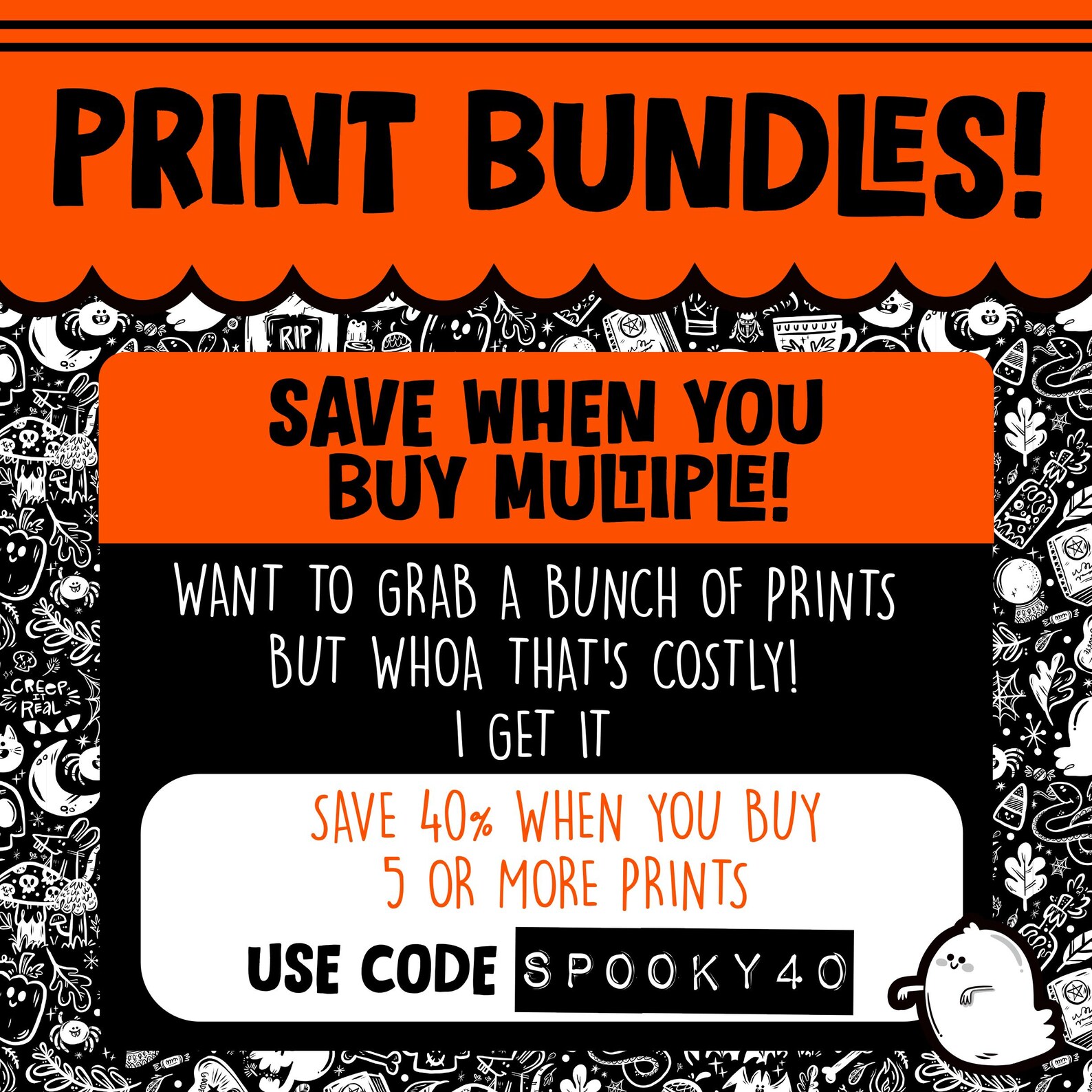 Spooky Cute Pumpkin Patch Art Print | Halloween Wall Decor - Etsy