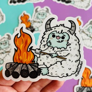 Yeti vinyl sticker | abominable Snowman Sticker | Cryptid Sticker | Yeti Sticker