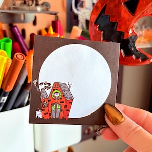 Vampire Sticky Notes - Halloween Memo Pad - Gothic Stationery - Sticky Bookish Page Marker - Original Art by Lydia Jean Art