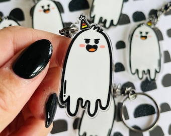 Party Ghost Bag Charm | Ghost charm | Ghost keyring | Ghost party | Halloween Party | Gift for Halloween | Paranormal | Lydia Jean Art