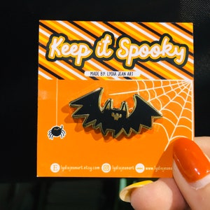 Bat Pin - Enamel Bat Pin - Halloween Pin - Enamel Bat - Spooky Enamel Pin - Enamel Pin