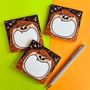 BigFoot Sticky Notepad | Cryptid Sticky Notes | Cryptid Stationery | Halloween Art | Sticky Notes | Office Gift