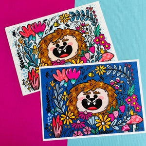 Springtime Bigfoot Art Print | Sasquatch Wall Art for Cryptid and Crytozoology Lovers
