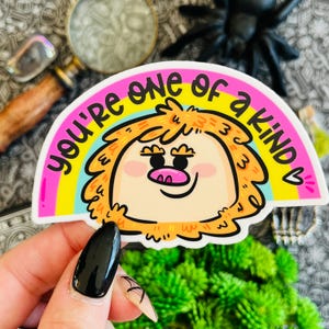 Rainbow Bigfoot Vinyl Sticker | Cryptids | Cute Cryptid  | Cryptozoology | Cute Bigfoot | Sasquatch Sticker | Bigfoot Sticker