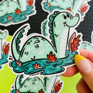 Nessie Vinyl Sticker | Lochness Monster | Cryptid vinyl sticker decal | journal sticker | Waterbottle decal removable