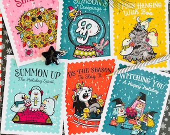 Spooky Festive Postcard Set | Postcard set for Creepmas