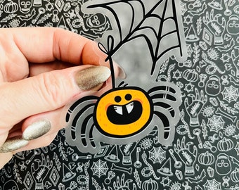 Transparent/Clear Spider Vinyl Sticker
