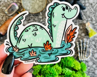 Lochness Monster Aufkleber | Nessie, süßer Cryptid Sticker