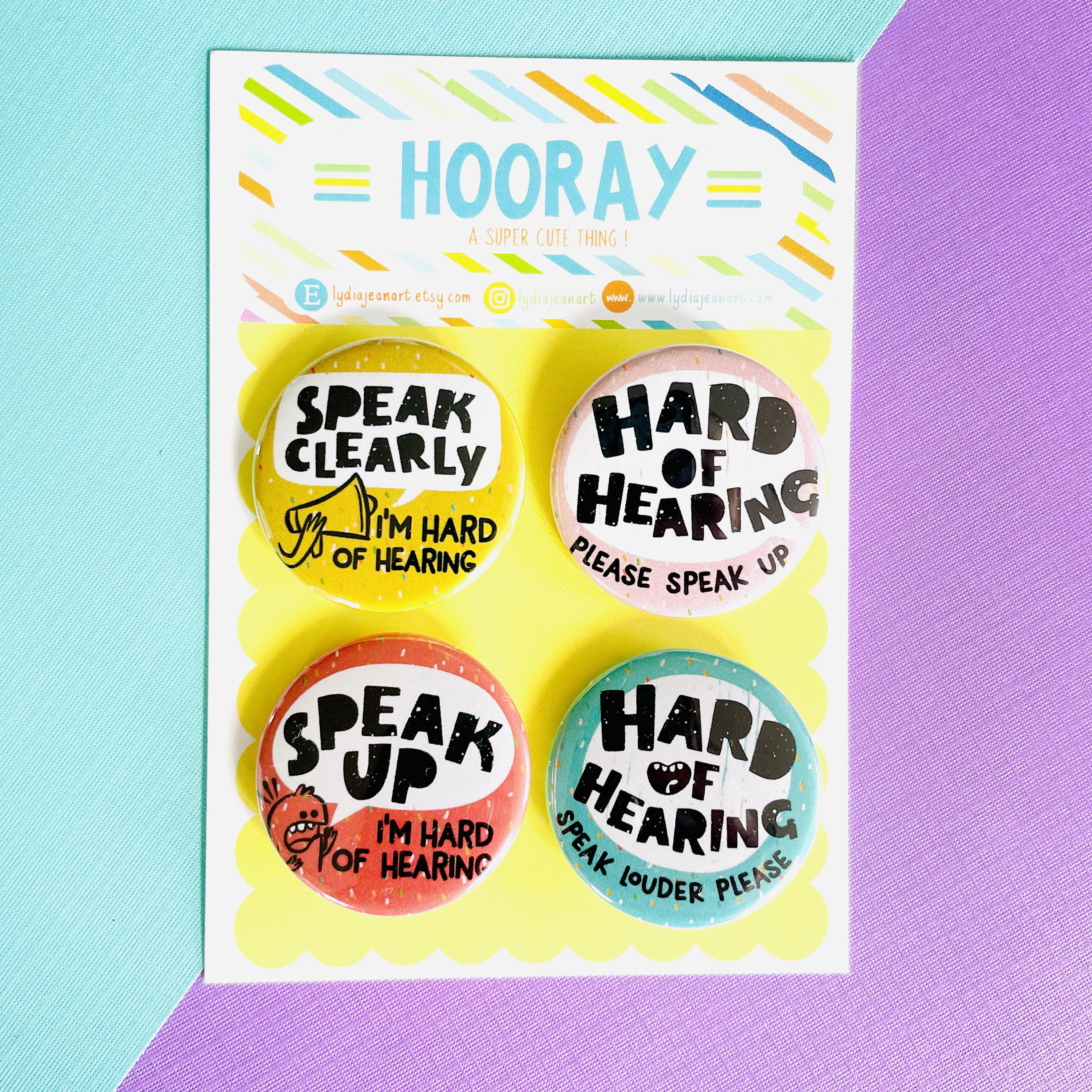 Hearing Aid buttons or magnets | hearing impaired pin | Hearing Impai…