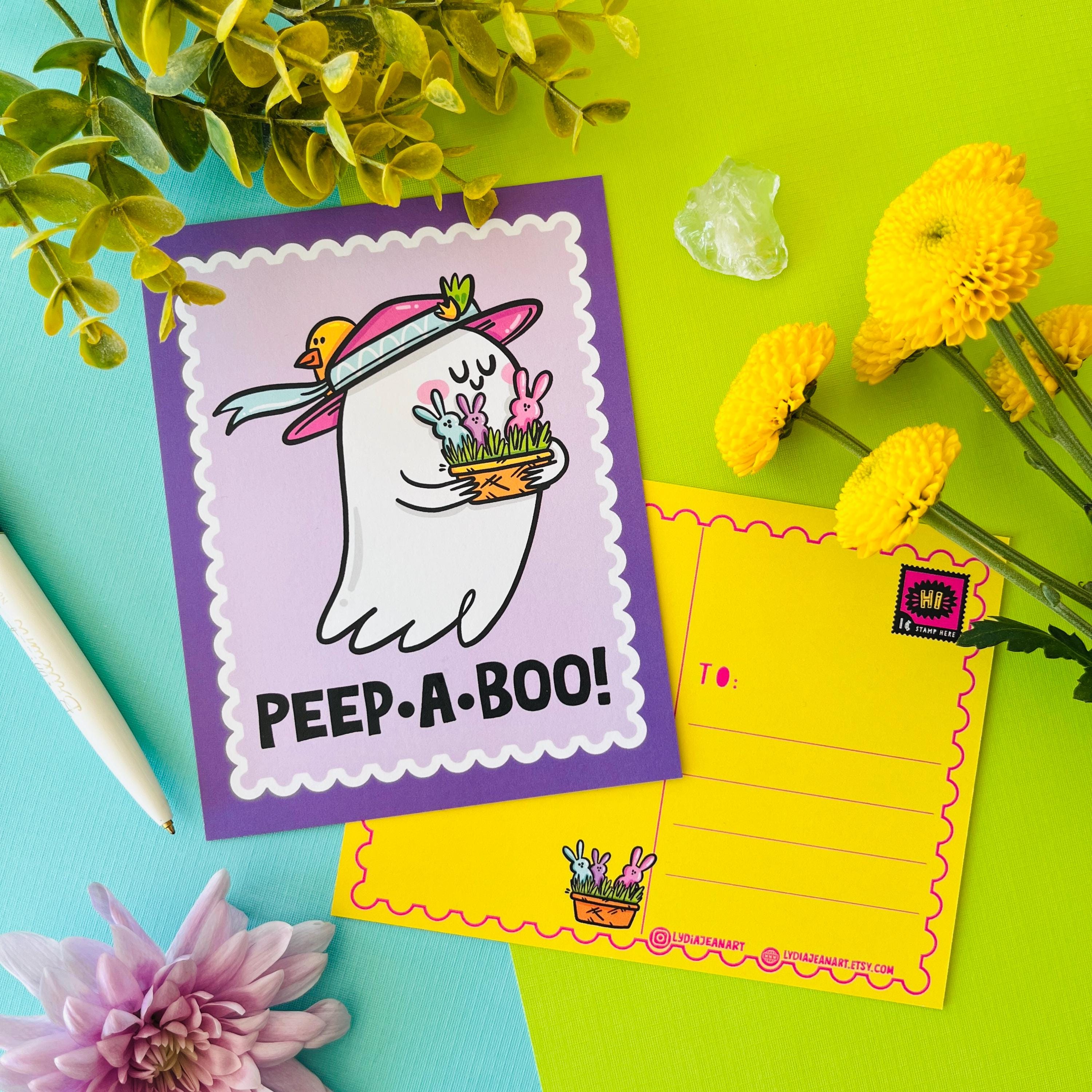 Springoween Postcard Set | Cute Easter Halloween Stationery - Etsy