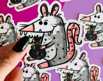 Possum vinyl sticker | possum Sticker | possum Decal | opossum Sticker | opossum art