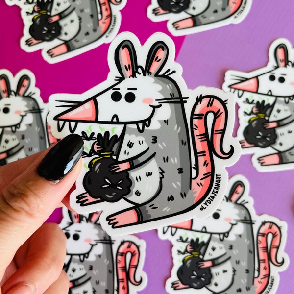 Possum vinyl sticker | possum Sticker | possum Decal | opossum Sticker | opossum art