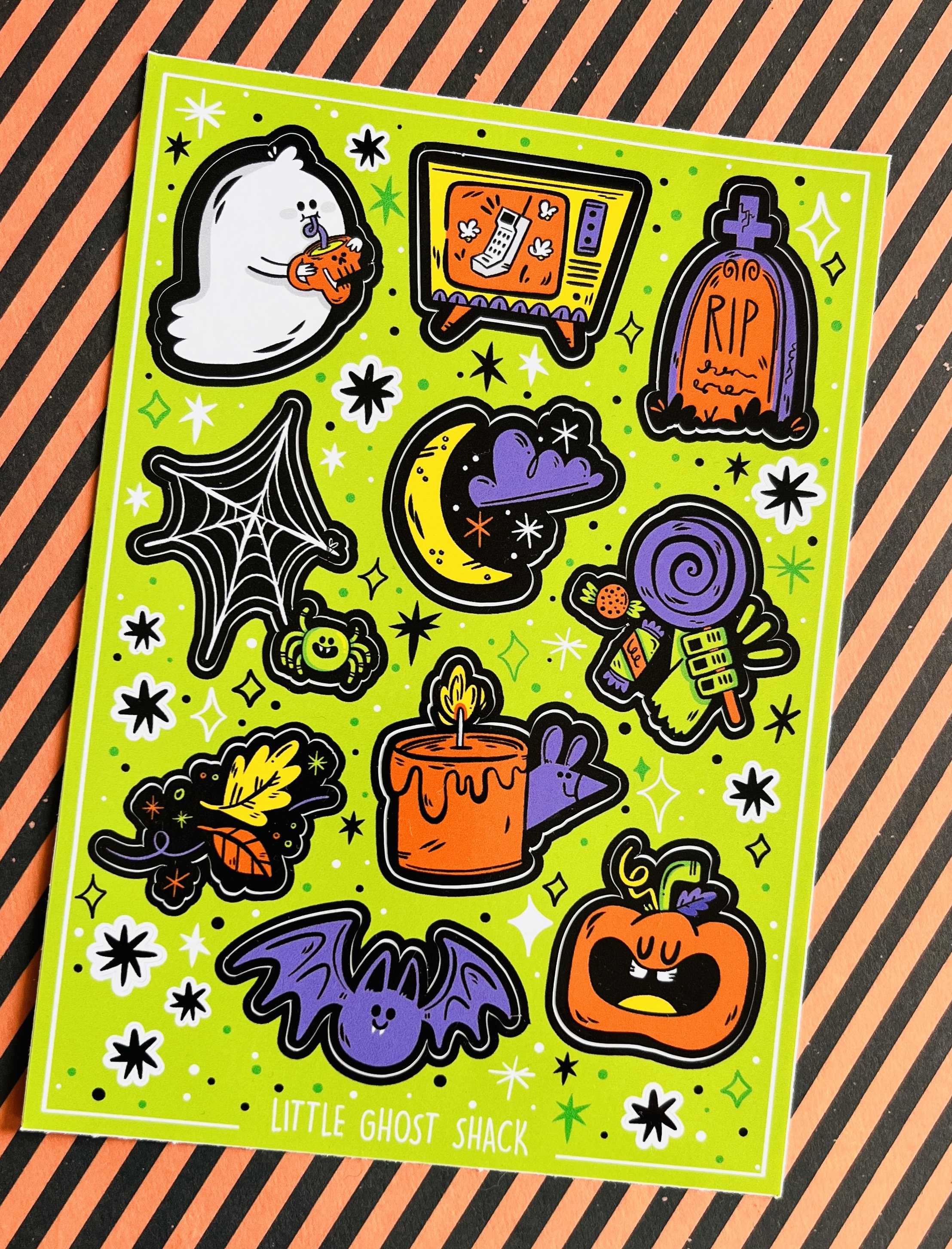 Spooky Season Sticker Sheet for Planners or Mailing Letters