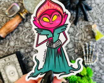 Flatwoods Monster Vinyl Aufkleber | Flatwoods Monster Aufkleber | Braxie Aufkleber | Cryptid Aufkleber | Kryptiden | Niedliche Cryptid | Schlüsselzoologie |