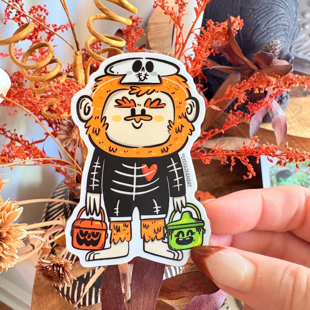 Cryptid Halloween Bigfoot Sticker: Cryptid Vinyl Sticker - Original Art ...
