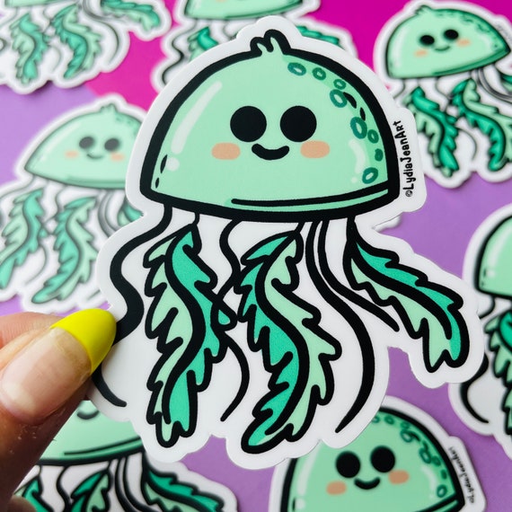 Jellyfish vinyl sticker | Jellyfish Sticker | Jellyfish Decal | Jellyfish Art | Sea creature | Fish sticker