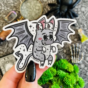 Jersey Devil Vinyl Sticker | Cryptid vinyl sticker decal | Cute Cryptid | Waterbottle decal removable | New Jersey Devil Sticker