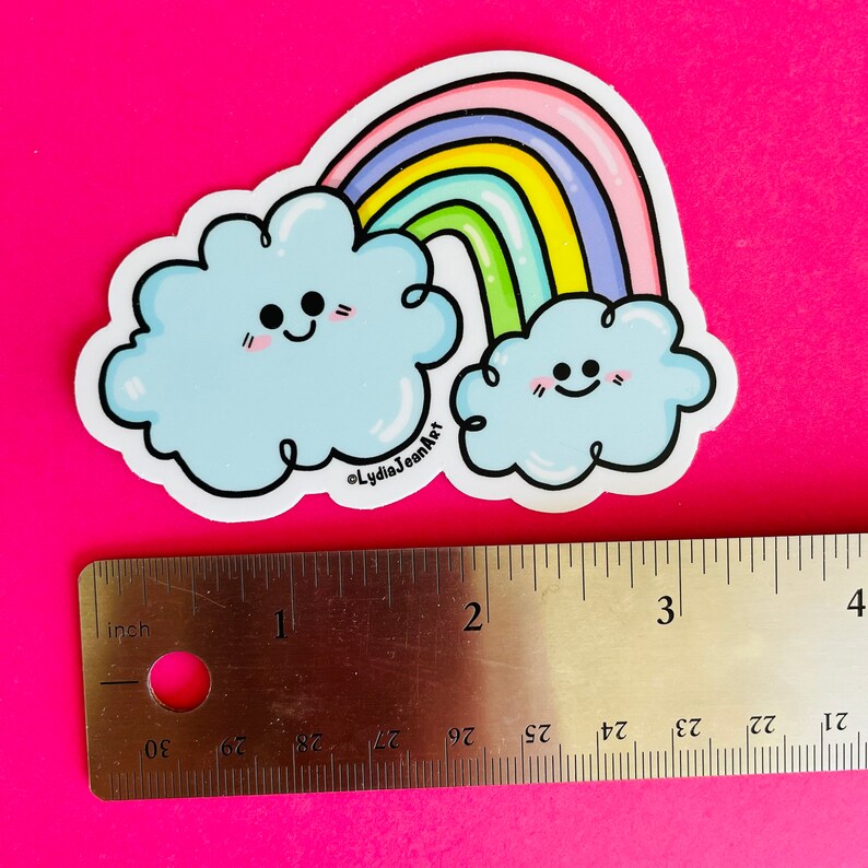 Rainbow Vinyl Sticker Rainbow Sticker Rainbow Decal Etsy