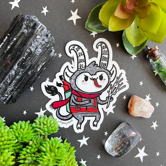 Krampus Sticker | Gruss Vom Krampus, Water Resistant Vinyl