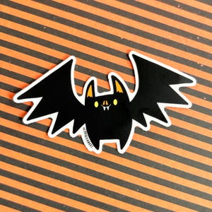 Cute Black Bat Vinyl Sticker - Goth Vinyl Decal - Original Art by Lydia Jean