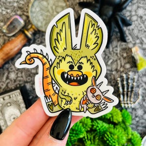 Chupacabra Love vinyl sticker | El Chupacabra Sticker | Chupacabra sticker | Cute Chupacabra | Cryptids | Cute Cryptid  | Cryptozoology