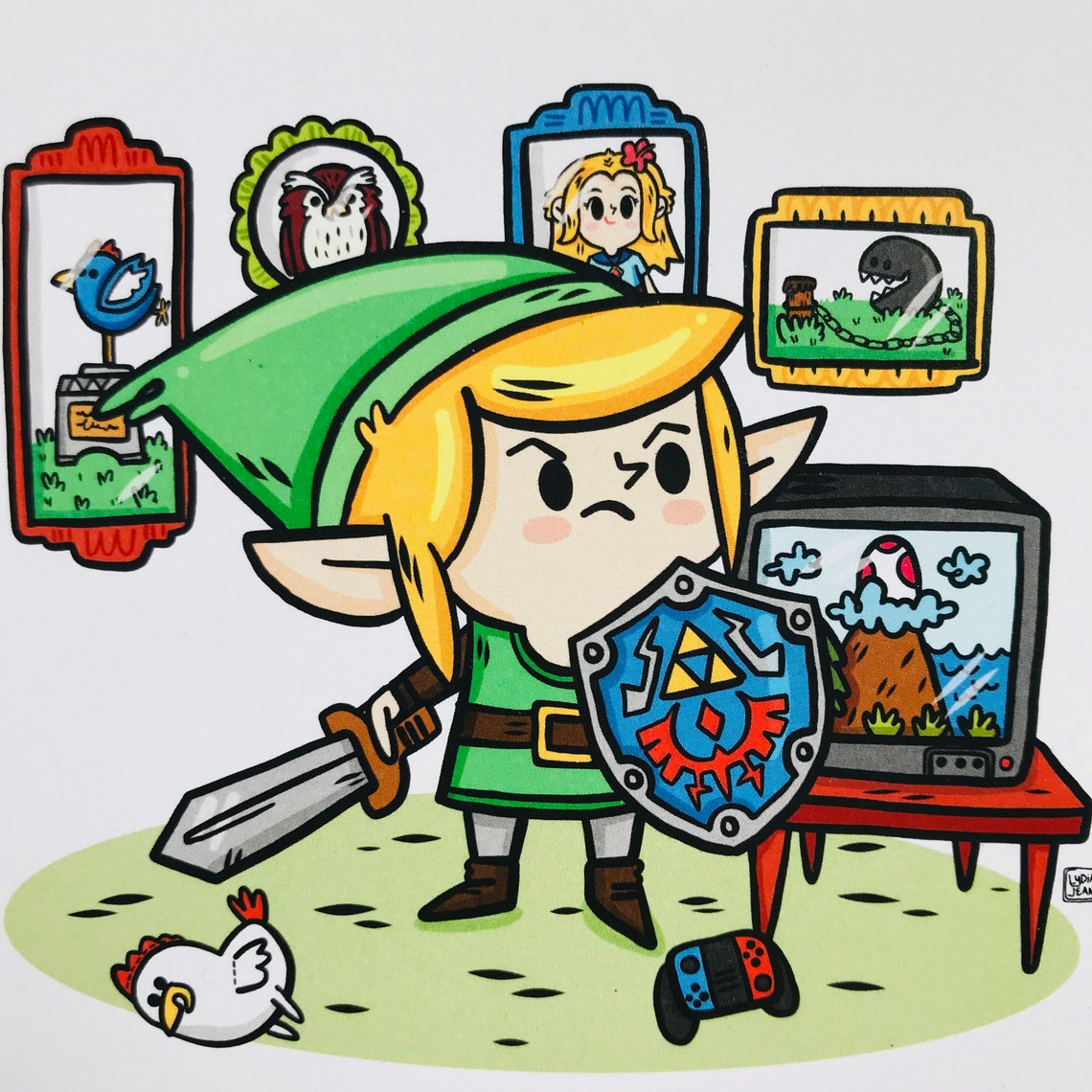 Zelda Links Awakening Art Print Fan Art Etsy