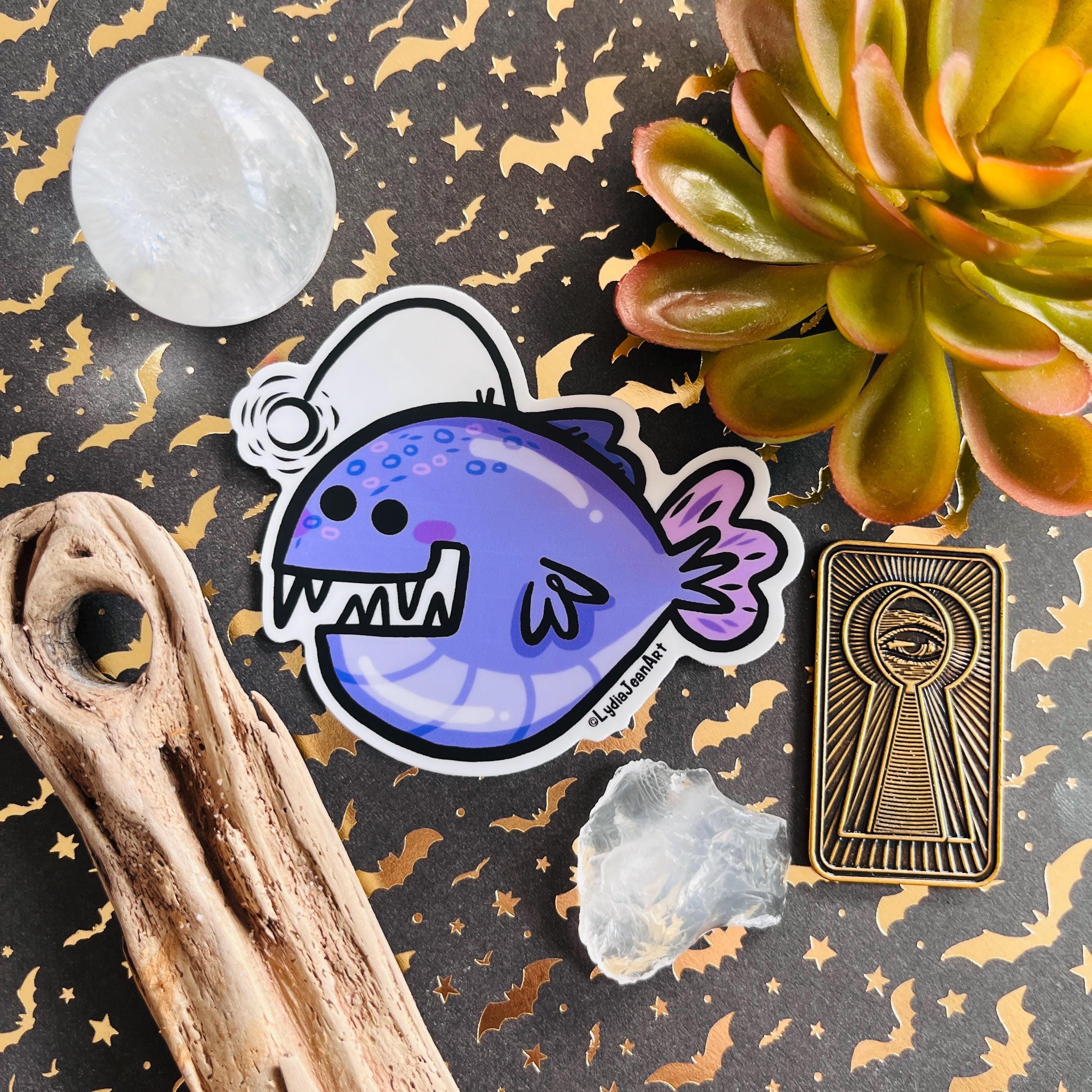 Angler Fish Sticker | Vinyl Sticker | Halloween Sticker | Halloween Art ...