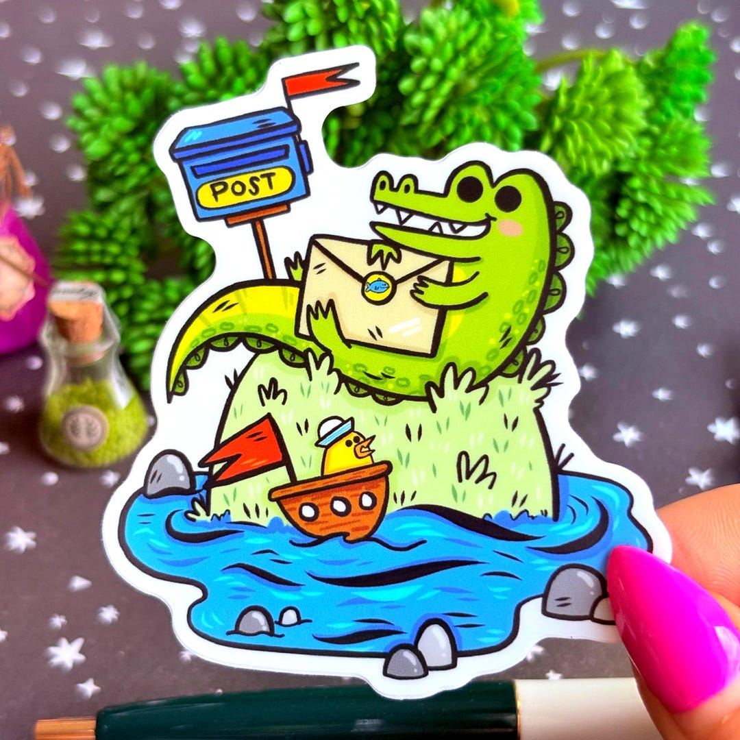 Mail Sticker | Alligator Sticker | Gator Sticker | Snail Mail Sticker ...