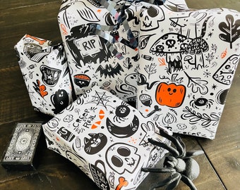 Stay Spooky Wrapping Paper Sheets - Each Sheet 20”x29” - wrap gift present sheet