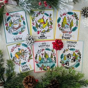 Set de cartes postales Winter Friends | Jeu de cartes postales pour enfants | Jolies cartes postales (6 modèles inclus)