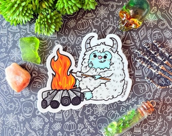 Cute Yeti Vinyl Sticker | Camping Sticker : Original Art By Lydia Jean