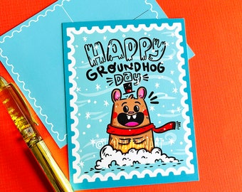 Groundhogs Day Postcards (4 pk) | Pen Pal Postcard Set