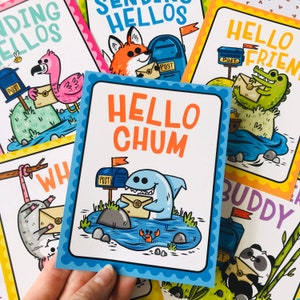 Sending Hellos Postcard Set | Postcard set for kids | Cute Postcards  (Includes 6 designs)