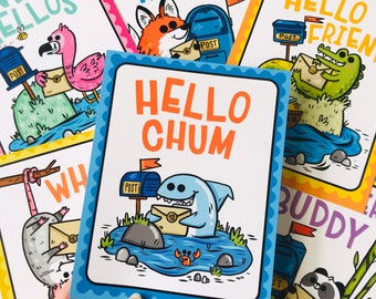 Sending Hellos Postcard Set | Postcard set for kids | Cute Postcards  (Includes 6 designs)